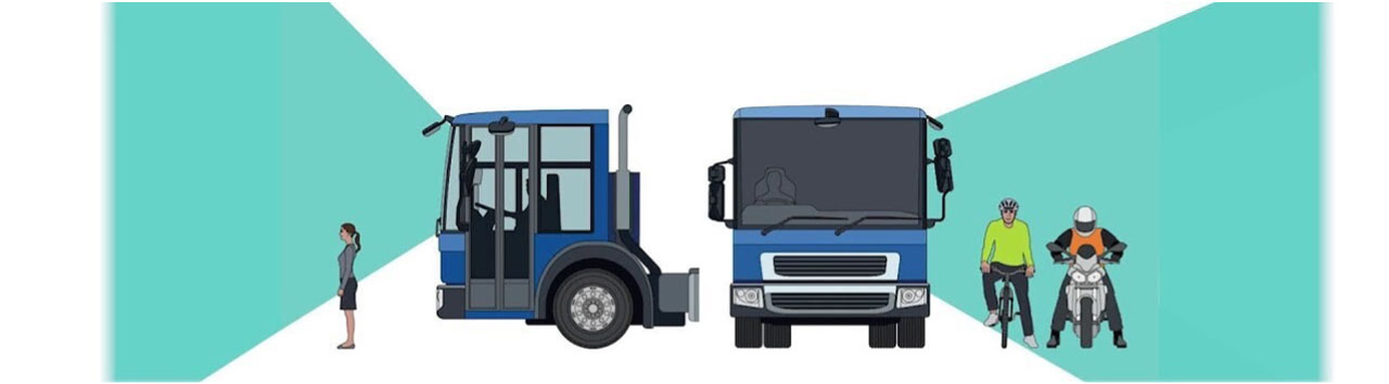 Some cab designs that make vulnerable road users more visible to truck drivers.