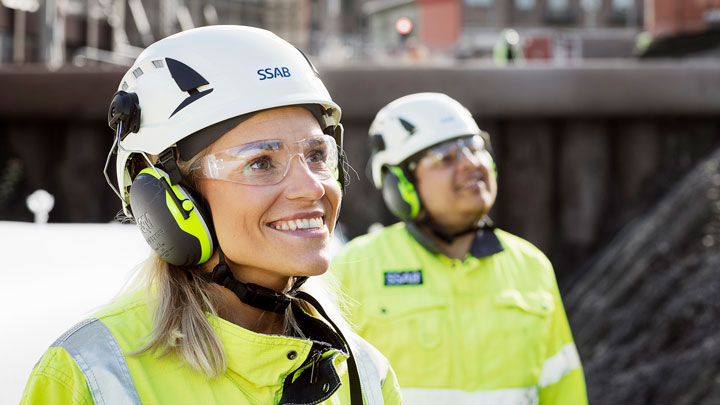 Woman smiling and answering questions