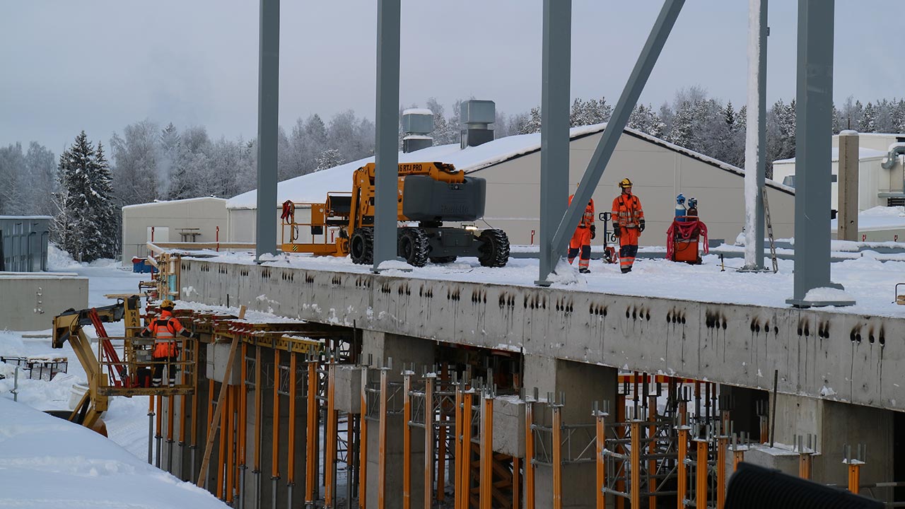 STH Steel for the steel frame of Snellman’s new warehouse