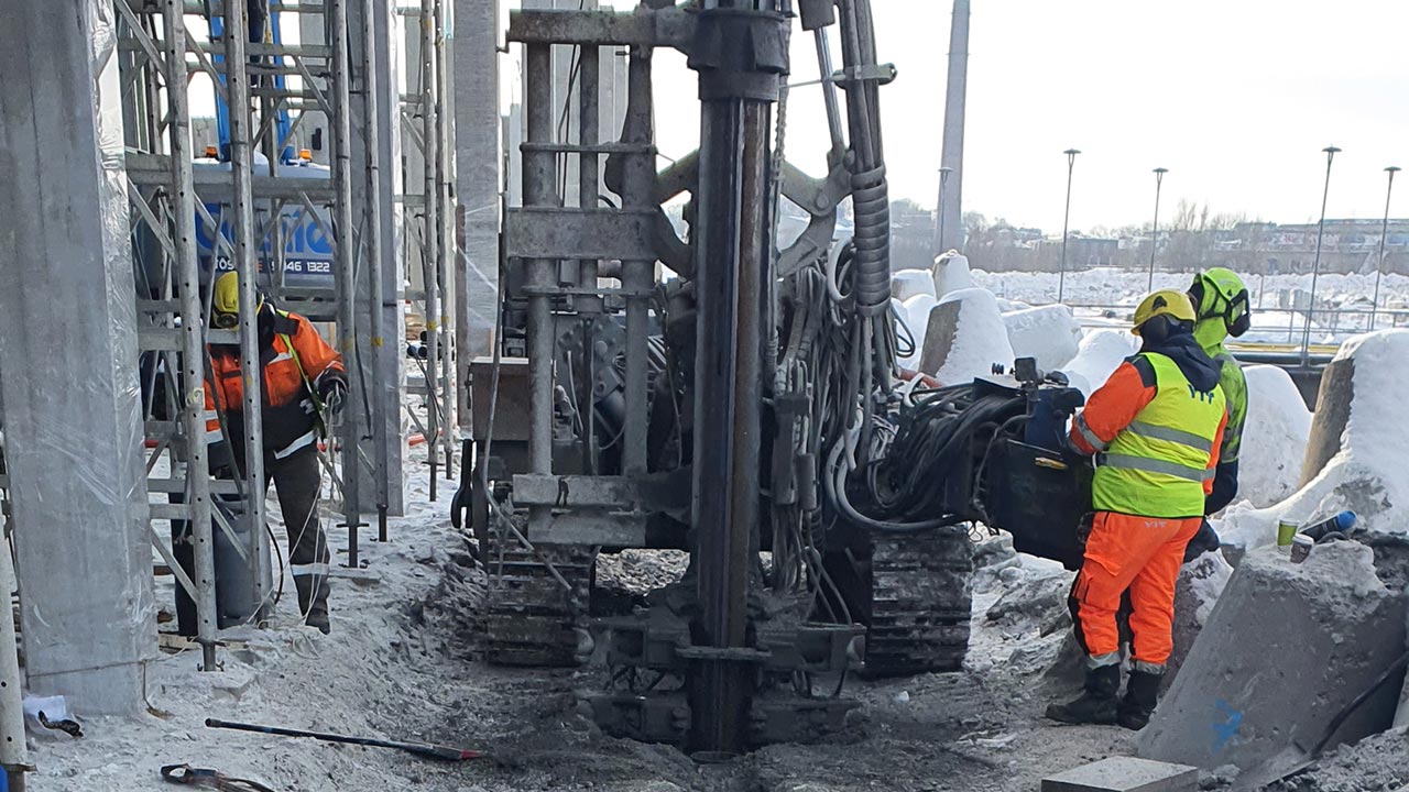 RD Pile wall drilling in Tallinn Old City Harbour